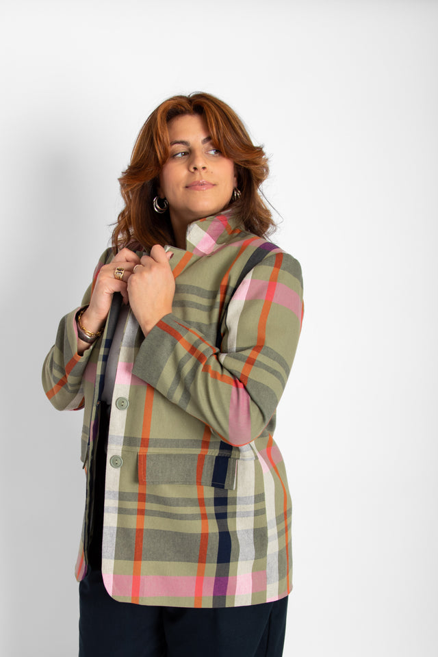 Rory Jacket Pink Tarten Women's Tops Eve Gravel