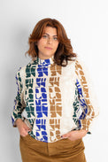 Connie Top Blue Totem Women's Tops Eve Gravel