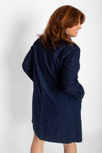 Ocean Shirt Dress Heavy Denim Women's Dresses Bibico