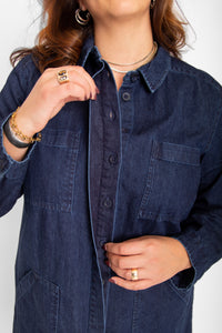 Ocean Shirt Dress Heavy Denim Women's Dresses Bibico