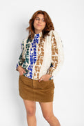 Connie Top Blue Totem Women's Tops Eve Gravel