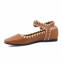 Crochet Mystic Flat Tan Women's Shoes Flats Free People