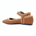 Crochet Mystic Flat Tan Women's Shoes Flats Free People