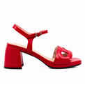 Block Heel Aise Rojo Women's Sandals Heels Wonders    