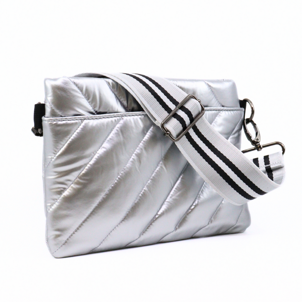 Women's Bum Bag 2.0 Diagonal Silver Liquid by Think Roylin