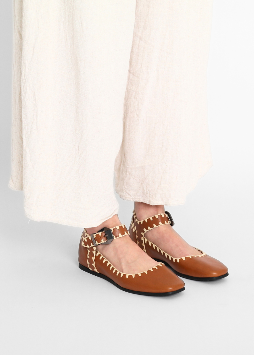 Crochet Mystic Flat Tan Mary Janes – Soft Leather, Stylish & Comfy Crochet Mystic Flat Tan Mary Janes – Soft Leather, Stylish & Comfy