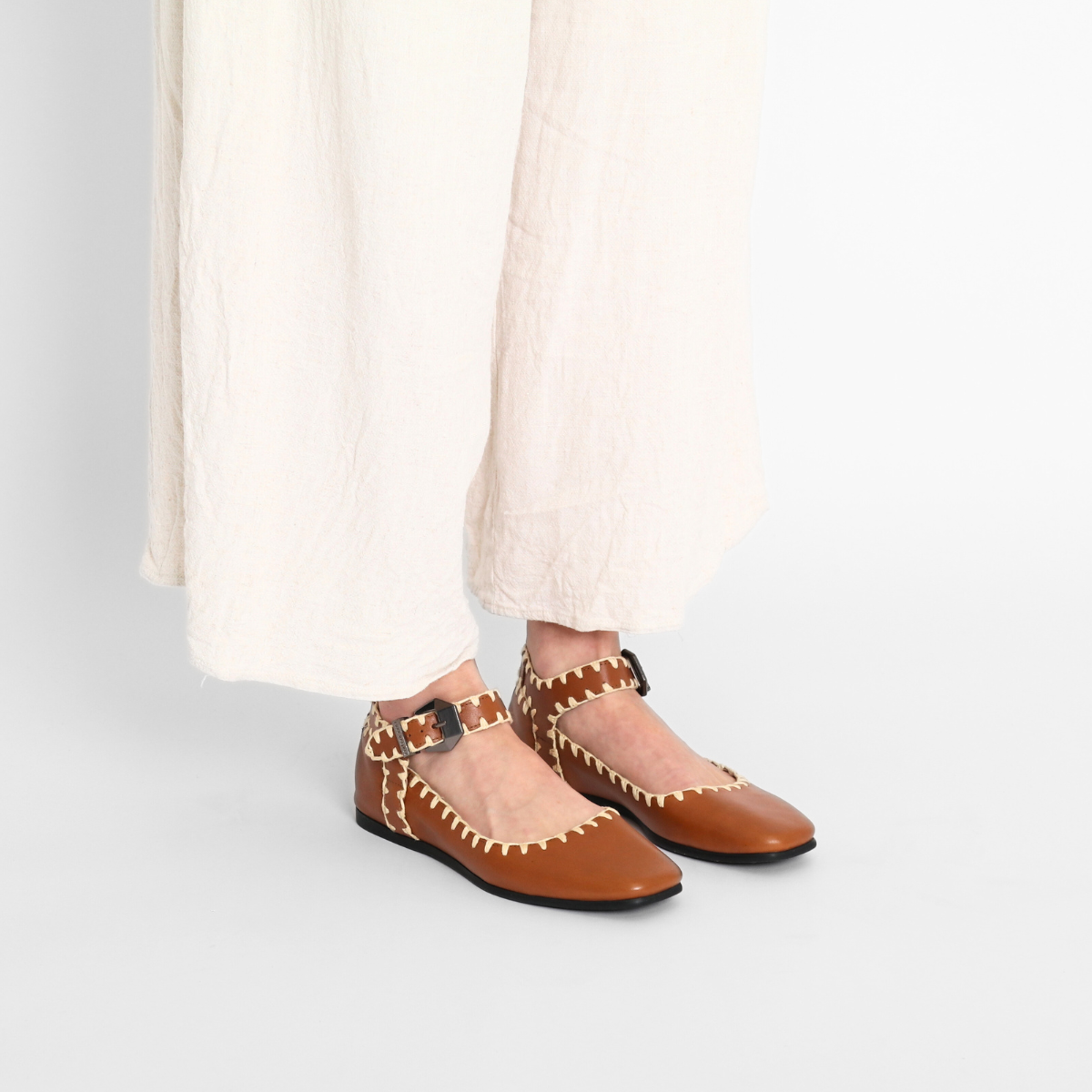 Crochet Mystic Flat Tan Women's Shoes Flats Free People