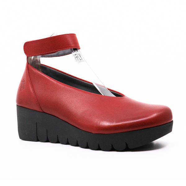 Vily Red Women's Shoes Platforms Fly London    