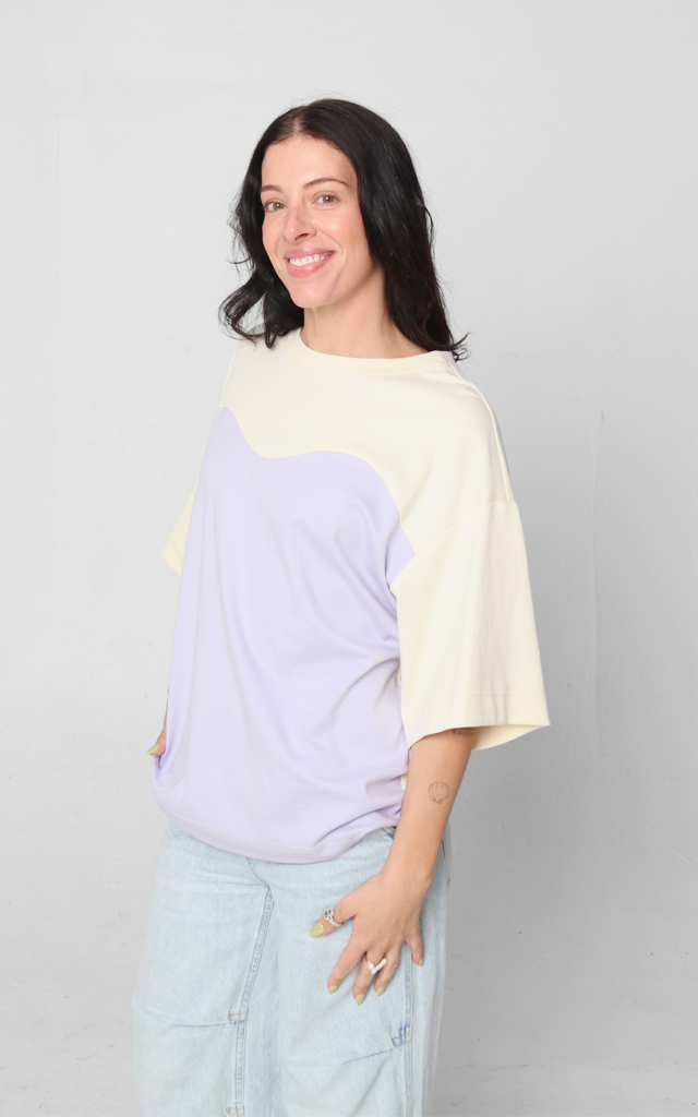 Homey Top Crème/Lilas Women's Tops Eve Gravel