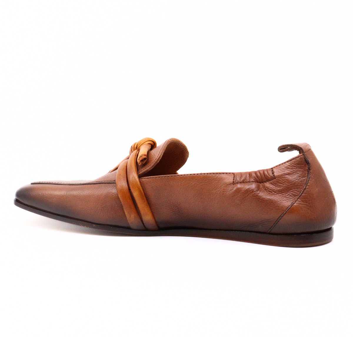 Double Band Flat Caramel Women's Shoes Flats I.N.K. Shoes    