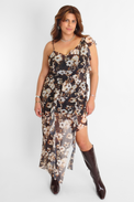 Waterfall Frill Asymmetric Dress Women's Dresses Esthé