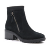 Women's suede waterproof heeled boot DEMI BLACK SUEDE by SALVIA