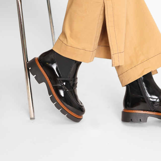 Billow Black Naplack Women's Boots Ateliers
