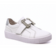 Brilliant Sneaker White Pebbled Leather Women's Sneakers Gabor    