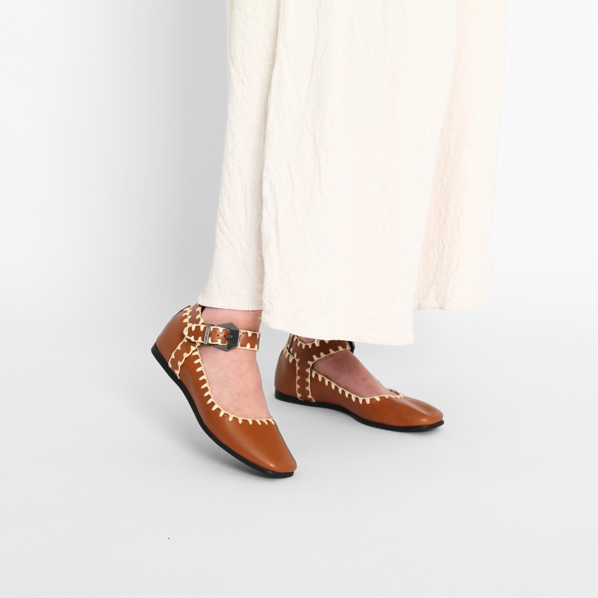 Crochet Mystic Flat Tan Women's Shoes Flats Free People