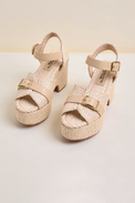 Raf Natural Women's Sandals Platforms Charlotte Stone
