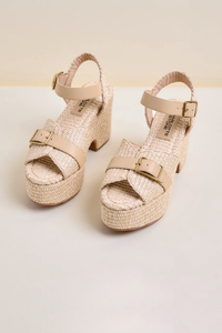 Raf Natural Women's Sandals Platforms Charlotte Stone
