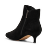 Women's black suede fashion ankle bootie SAGA ZIP BLACK by SHOE THE BEAR