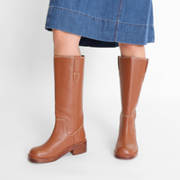 Blaze Pull on Boot Vintage Tan Leather Women's Boots Free People