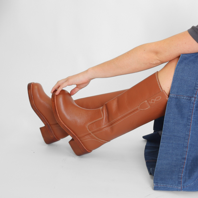 Blaze Pull on Boot Vintage Tan Leather Women's Boots Free People