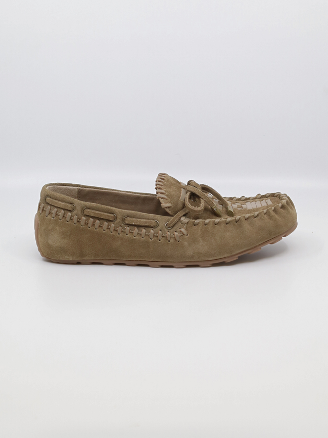 Misty Suede Moccasin Olive Suede