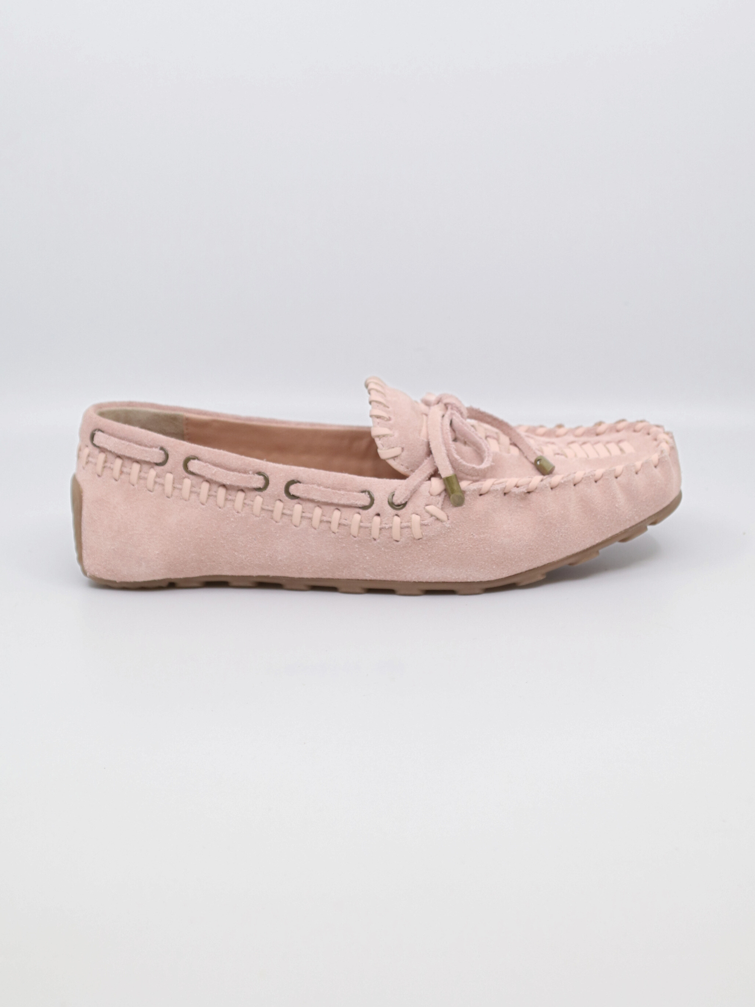 Misty Suede Moccasin Pearl Blush Suede Women's Shoes Free People