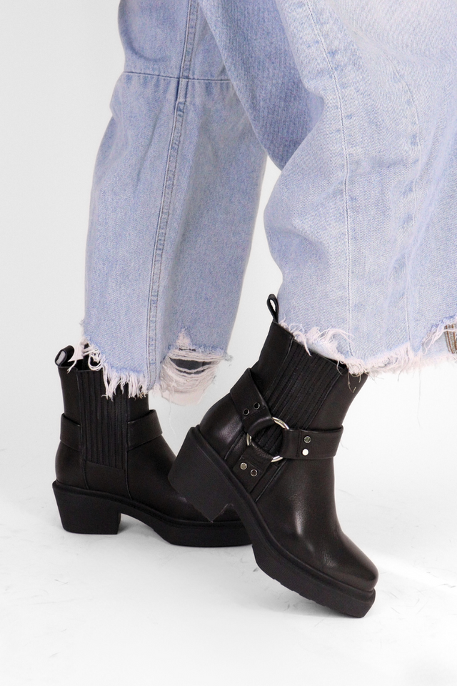 Amina Harness Black Women's Boots Shoe the Bear    