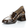 Women's heeled loafer Amalie Fantasia Brown by BOS & CO