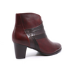 Women's fall heeled leather bootie SONIA GLOVE SANGRIA by REGARDEl Le CIEL