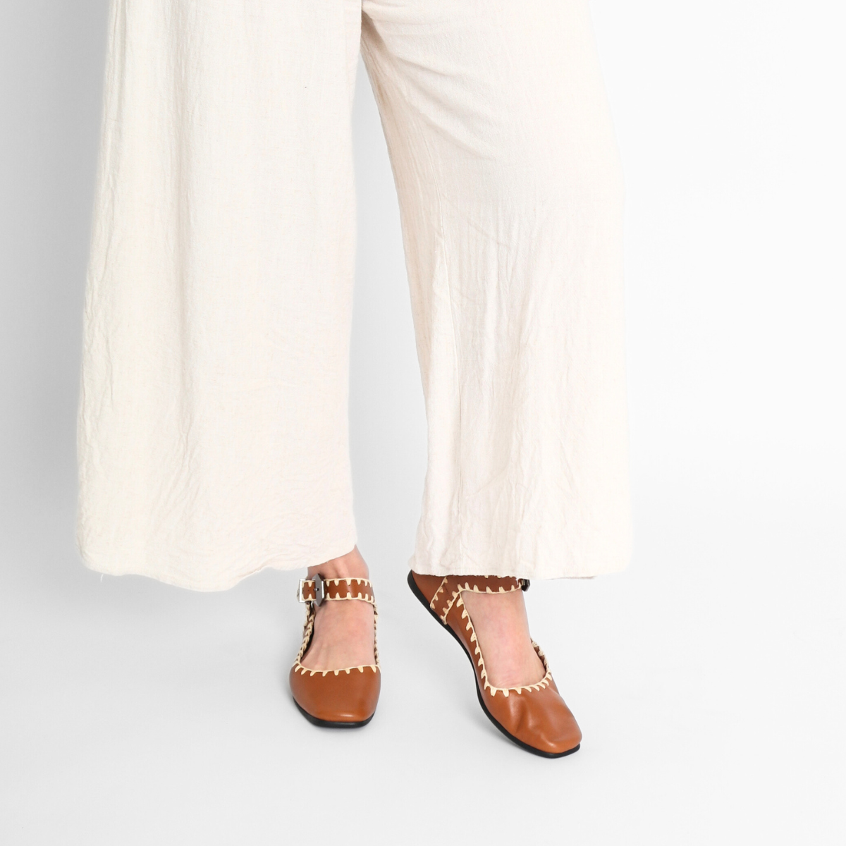 Crochet Mystic Flat Tan Women's Shoes Flats Free People