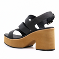 Ina Black Women's Sandals Heels Antelope    