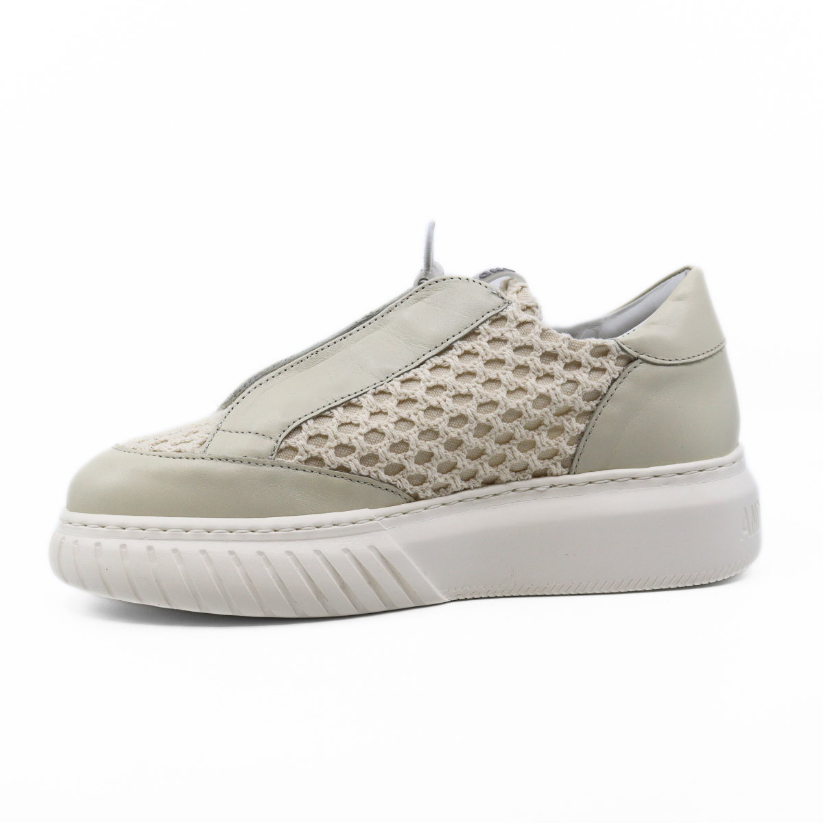 Ivor Crochet Cream Women's Sneakers Platforms Andia Fora