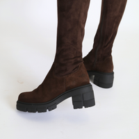 Brenna Brown Suede Women's Boots Heels Bos & Co