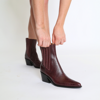 Hillary Merlot Women's Boots Heels Intentionally Blank