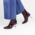 Osha Nox Hi Plum Patent Women's Boots Heels 4CCCCEES    