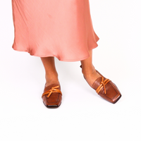 Double Band Flat Caramel Women's Shoes Flats I.N.K. Shoes    