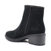 Women's suede waterproof heeled boot DEMI BLACK SUEDE by SALVIA