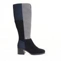 Bailey Black/Navy/Taupe Women's Boots Heels Valdini