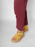 Stitched Sandalia Yellow Women's Sandals Platforms Gabor