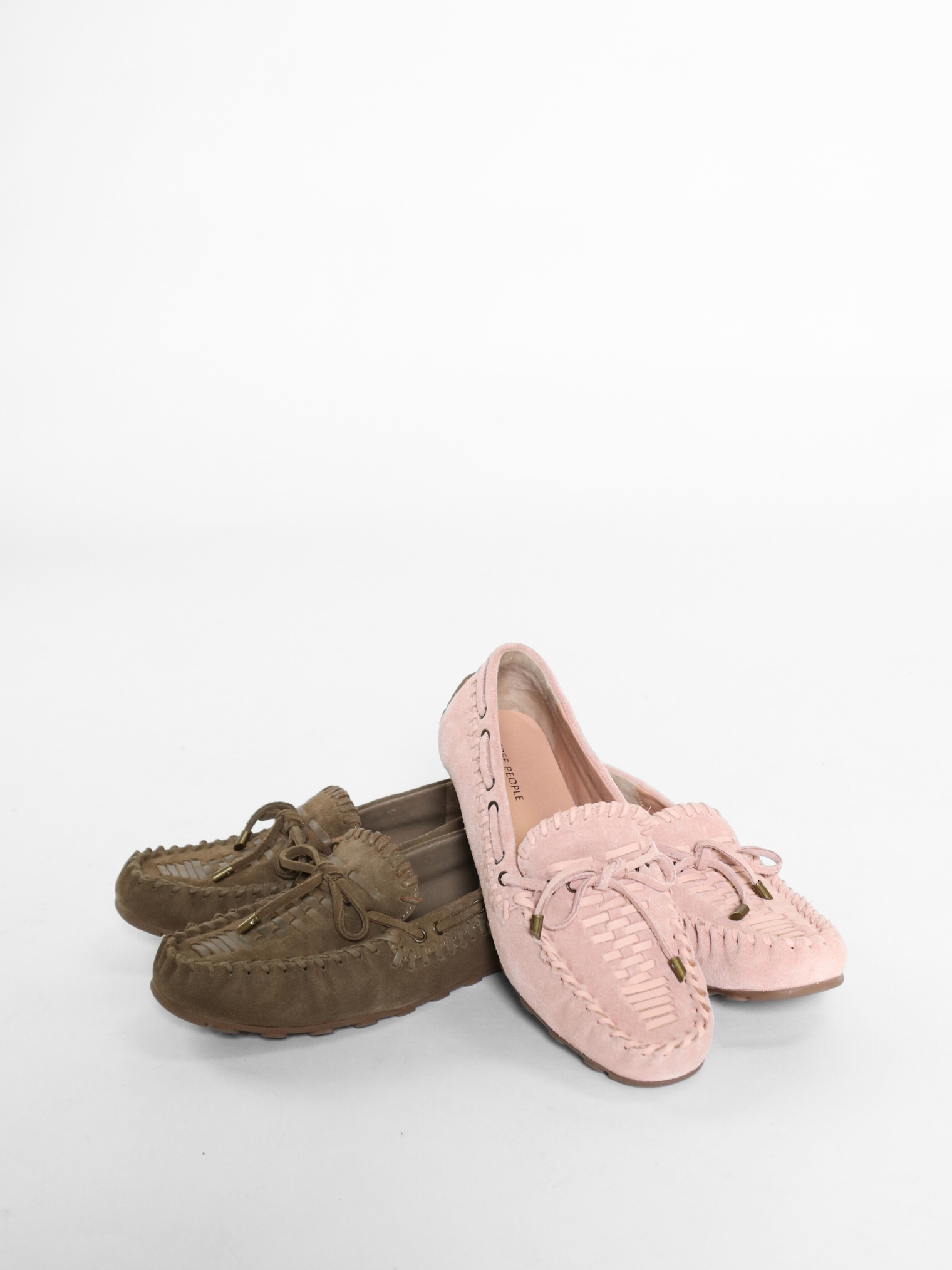 Misty Suede Moccasin Pearl Blush Suede Women's Shoes Free People