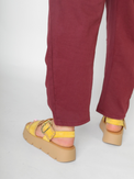 Stitched Sandalia Yellow Women's Sandals Platforms Gabor
