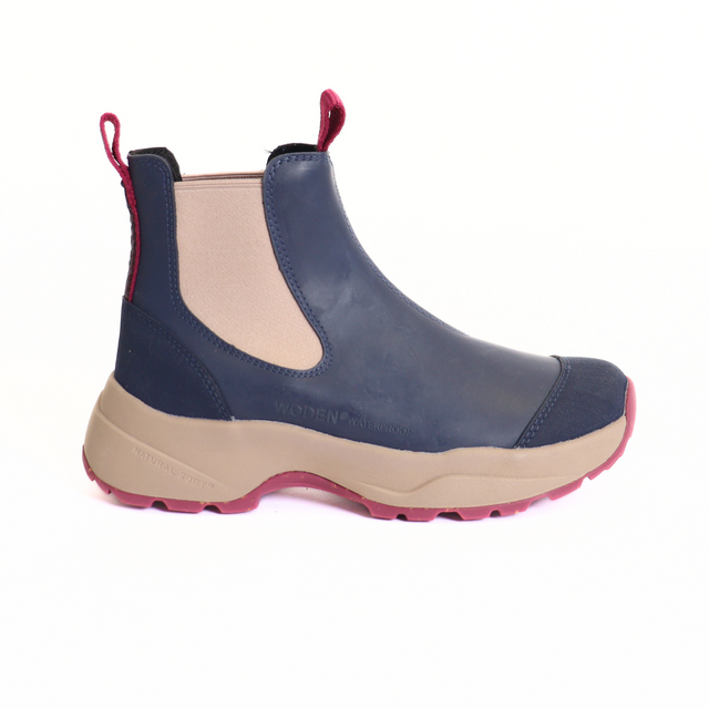 Siri Dark Navy/Taupe Waterproof Women's Boots Woden