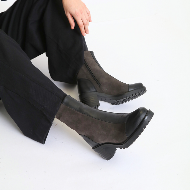 Ingrid Black Anthracite Women's Boots Heels Bos & Co