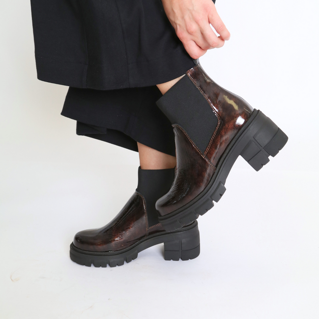Bianc Machado Patent Women's Boots Heels Bos & Co