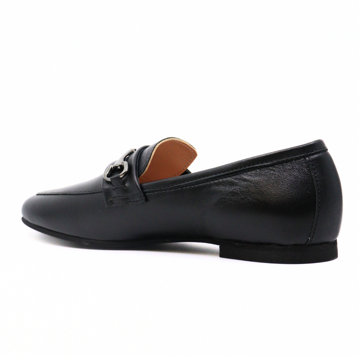 Cannes Black Leather Women's Shoes Loafers Ateliers    