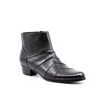 Women's heeled leather bootie STEFANY GLOVE BLACK by REGARDE Le CIEL