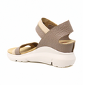 Charlotte Beige/Taupe Women's Sandals Platforms On Foot    