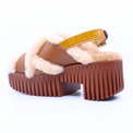 Plia Puffy Brown Women's Sandals Platforms 4CCCCEES    