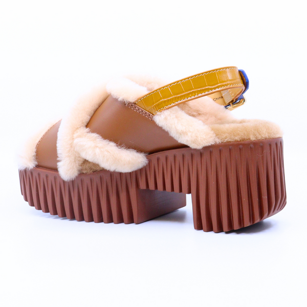 Plia Puffy Brown Women's Sandals Platforms 4CCCCEES    