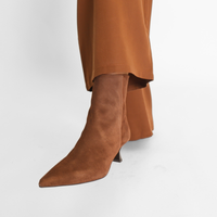 Wilma Brown Suede Women's Boots Heels Pavement